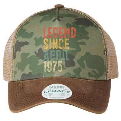 Legend 1975 50th Birthday For 50 Year Old Legacy Tie Dye Trucker Hat