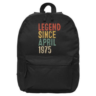 Legend 1975 50th Birthday For 50 Year Old 16 in Basic Backpack