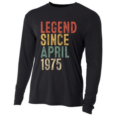 Legend 1975 50th Birthday For 50 Year Old Cooling Performance Long Sleeve Crew