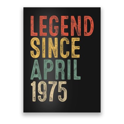 Legend 1975 50th Birthday For 50 Year Old Poster