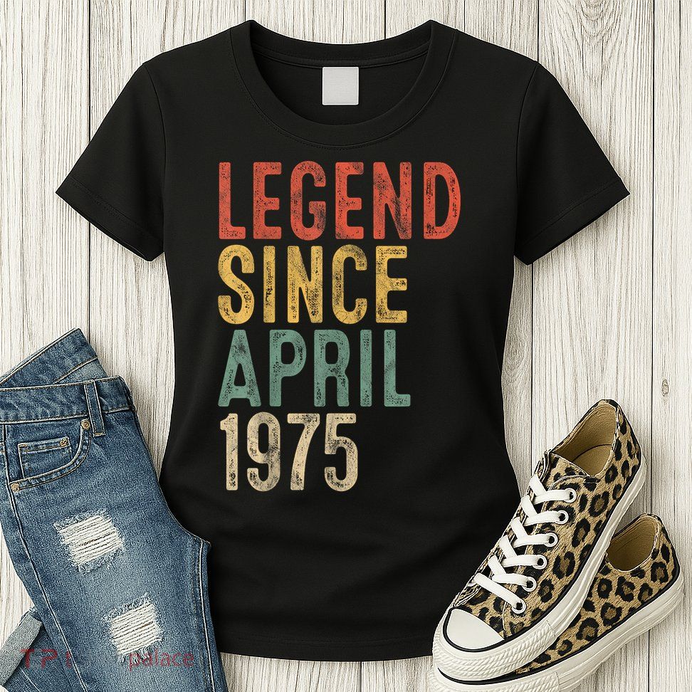 Legend 1975 50th Birthday For 50 Year Old Womens T-Shirt