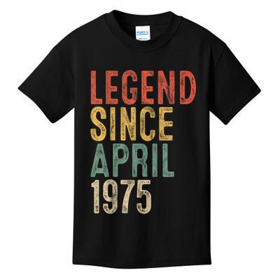 Legend 1975 50th Birthday For 50 Year Old Kids T-Shirt