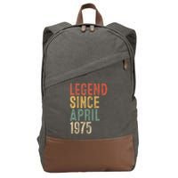 Legend 1975 50th Birthday For 50 Year Old Cotton Canvas Backpack