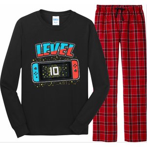 Level 10 Birthday 10 Years Old Video Games Gift Long Sleeve Pajama Set