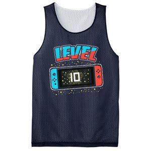 Level 10 Birthday 10 Years Old Video Games Gift Mesh Reversible Basketball Jersey Tank