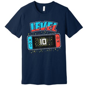 Level 10 Birthday 10 Years Old Video Games Gift Premium T-Shirt