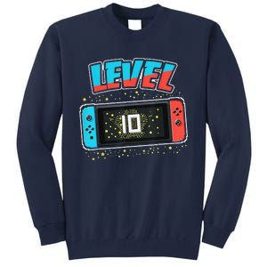 Level 10 Birthday 10 Years Old Video Games Gift Tall Sweatshirt