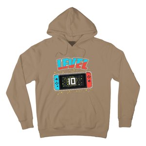 Level 10 Birthday 10 Years Old Video Games Gift Hoodie