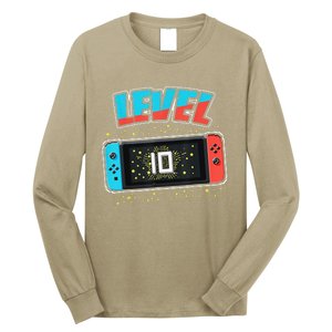 Level 10 Birthday 10 Years Old Video Games Gift Long Sleeve Shirt