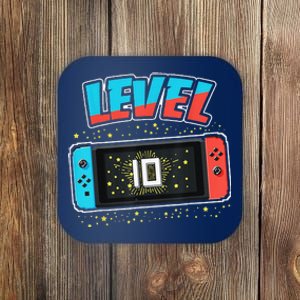 Level 10 Birthday 10 Years Old Video Games Gifts Coaster