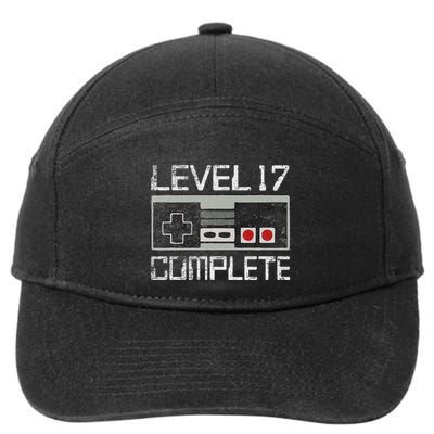 Level 17 Complete 17 Year 17th Wedding Anniversary 7-Panel Snapback Hat