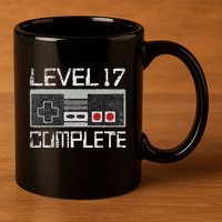 Level 17 Complete 17 Year 17th Wedding Anniversary 11oz C Handle Ceramic Mug