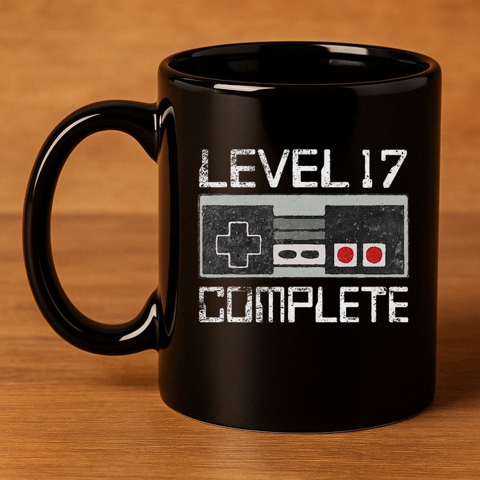Level 17 Complete 17 Year 17th Wedding Anniversary 11oz C Handle Ceramic Mug