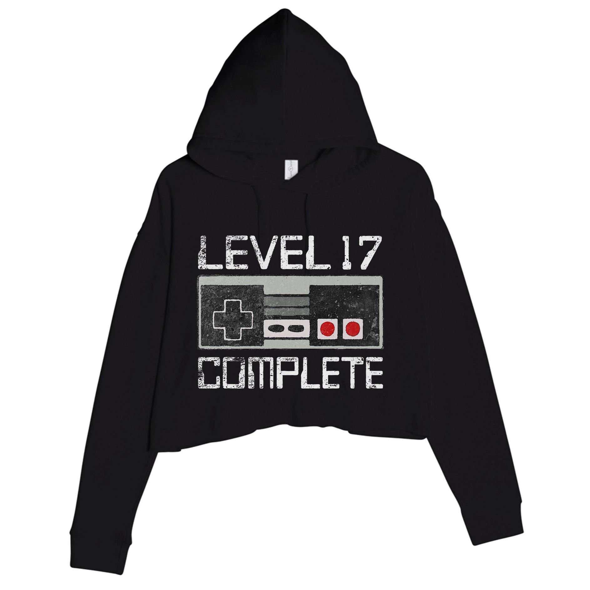 Level 17 Complete 17 Year 17th Wedding Anniversary Crop Fleece Hoodie