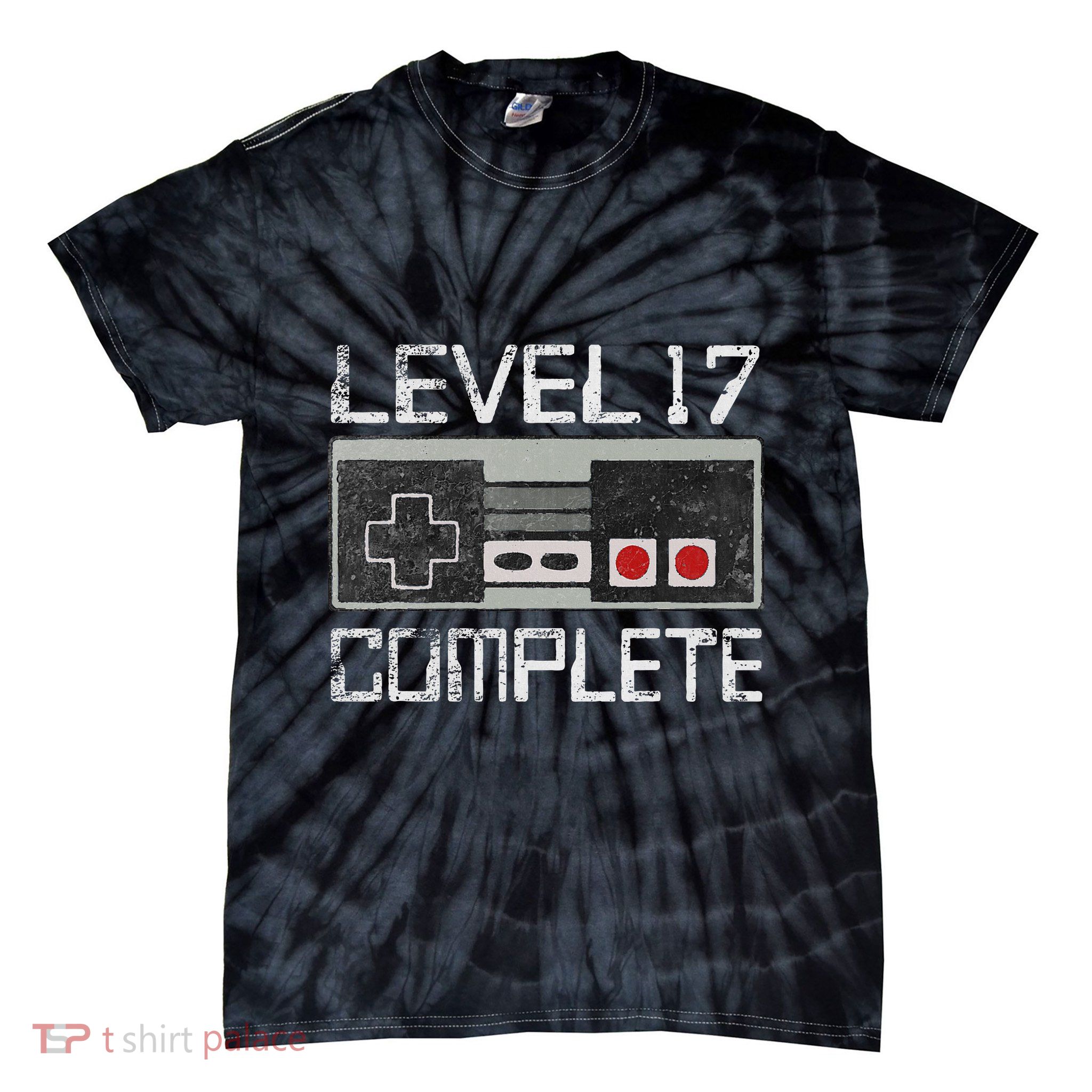 Level 17 Complete 17 Year 17th Wedding Anniversary Tie-Dye T-Shirt