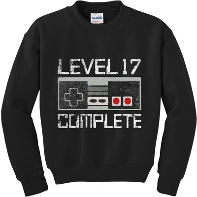 Level 17 Complete 17 Year 17th Wedding Anniversary Kids Sweatshirt