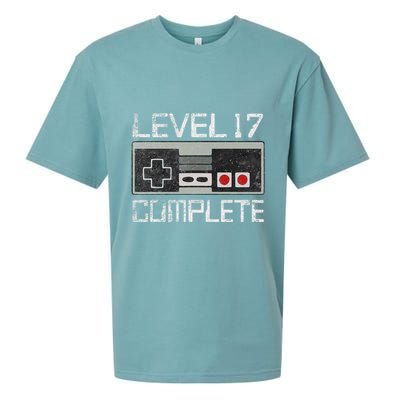 Level 17 Complete 17 Year 17th Wedding Anniversary Sueded Cloud Jersey T-Shirt
