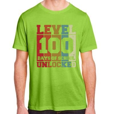 Level 100 Days Of School Unlocked Funny School Adult ChromaSoft Performance T-Shirt