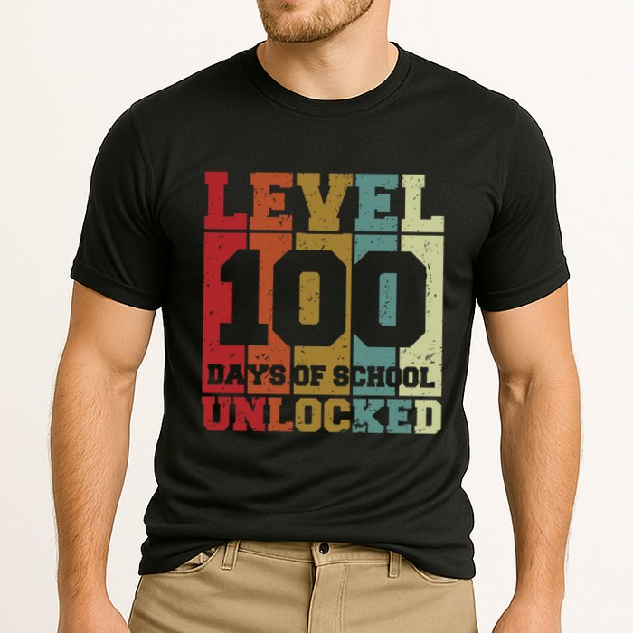 Level 100 Days Of School Unlocked Funny School Cooling Performance Crew T-Shirt