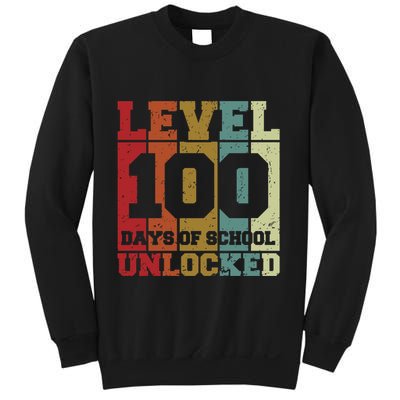 Level 100 Days Of School Unlocked Funny School Sweatshirt