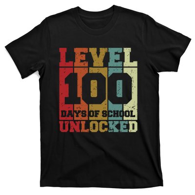 Level 100 Days Of School Unlocked Funny School T-Shirt