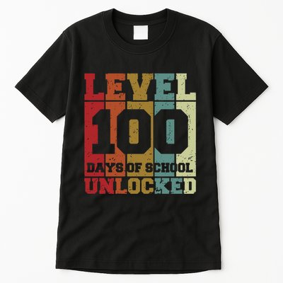 Level 100 Days Of School Unlocked Funny School Tall T-Shirt