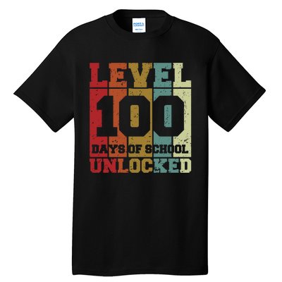 Level 100 Days Of School Unlocked Funny School Tall T-Shirt