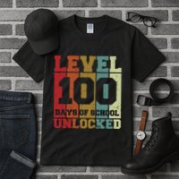 Level 100 Days Of School Unlocked Funny School Tall T-Shirt