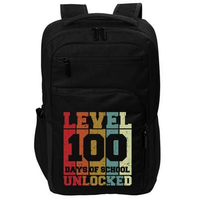 Level 100 Days Of School Unlocked Funny School Impact Tech Backpack