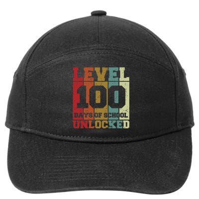 Level 100 Days Of School Unlocked Funny School 7-Panel Snapback Hat