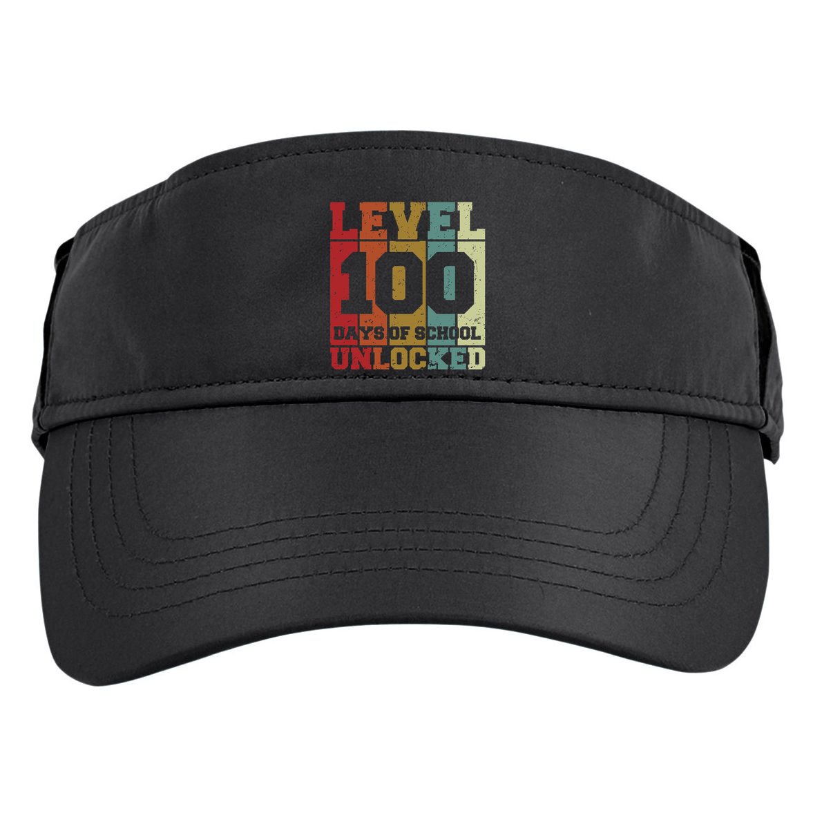 Level 100 Days Of School Unlocked Funny School Adult Drive Performance Visor