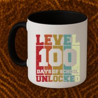 Level 100 Days Of School Unlocked Funny School Mug
