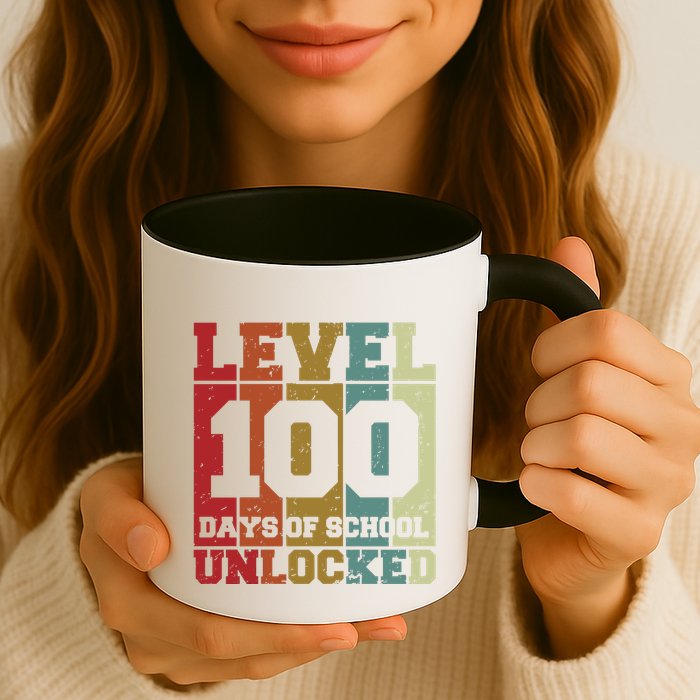 Level 100 Days Of School Unlocked Funny School Mug