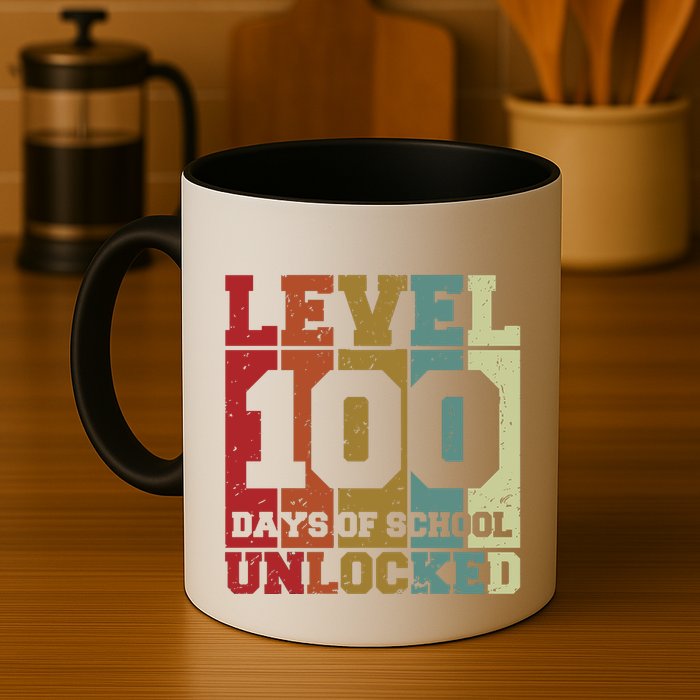 Level 100 Days Of School Unlocked Funny School Mug