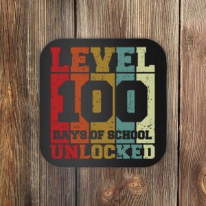 Level 100 Days Of School Unlocked Funny School Coaster