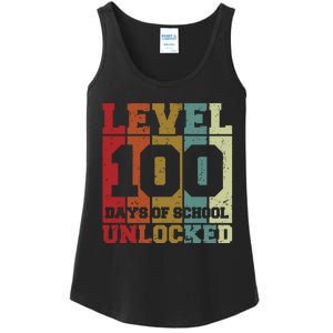 Level 100 Days Of School Unlocked Funny School Ladies Essential Tank