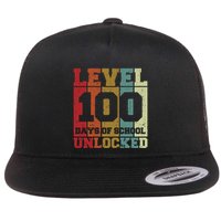 Level 100 Days Of School Unlocked Funny School Flatbill Hat