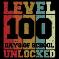 Level 100 Days Of School Unlocked Funny School Flatbill Hat