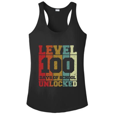 Level 100 Days Of School Unlocked Funny School Ladies PosiCharge Competitor Racerback Tank