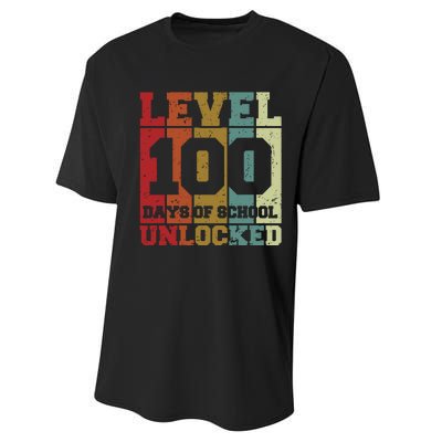 Level 100 Days Of School Unlocked Funny School Performance Sprint T-Shirt