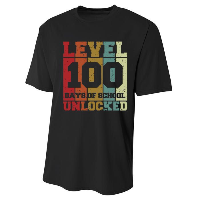 Level 100 Days Of School Unlocked Funny School Performance Sprint T-Shirt