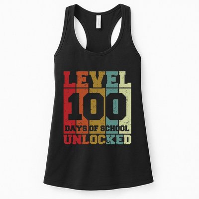 Level 100 Days Of School Unlocked Funny School Womens Tank Top