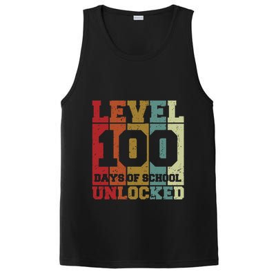 Level 100 Days Of School Unlocked Funny School PosiCharge Competitor Tank