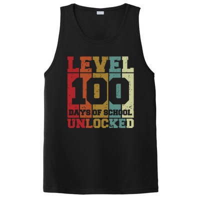 Level 100 Days Of School Unlocked Funny School PosiCharge Competitor Tank