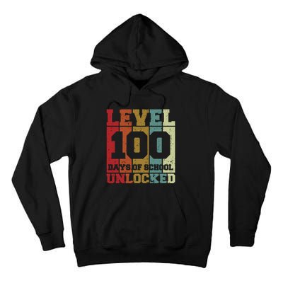 Level 100 Days Of School Unlocked Funny School Tall Hoodie