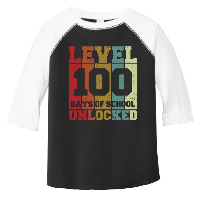 Level 100 Days Of School Unlocked Funny School Toddler Fine Jersey T-Shirt