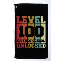 Level 100 Days Of School Unlocked Funny School Golf Towel