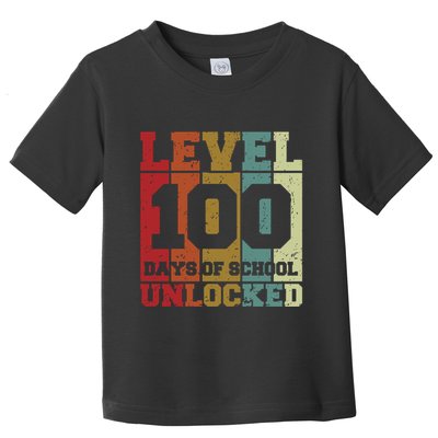 Level 100 Days Of School Unlocked Funny School Toddler T-Shirt