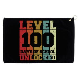 Level 100 Days Of School Unlocked Funny School Grommeted Golf Towel