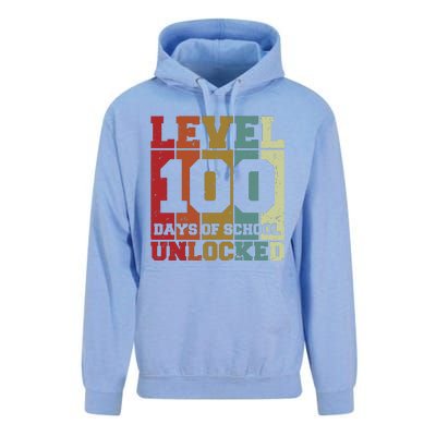 Level 100 Days Of School Unlocked Funny School Unisex Surf Hoodie